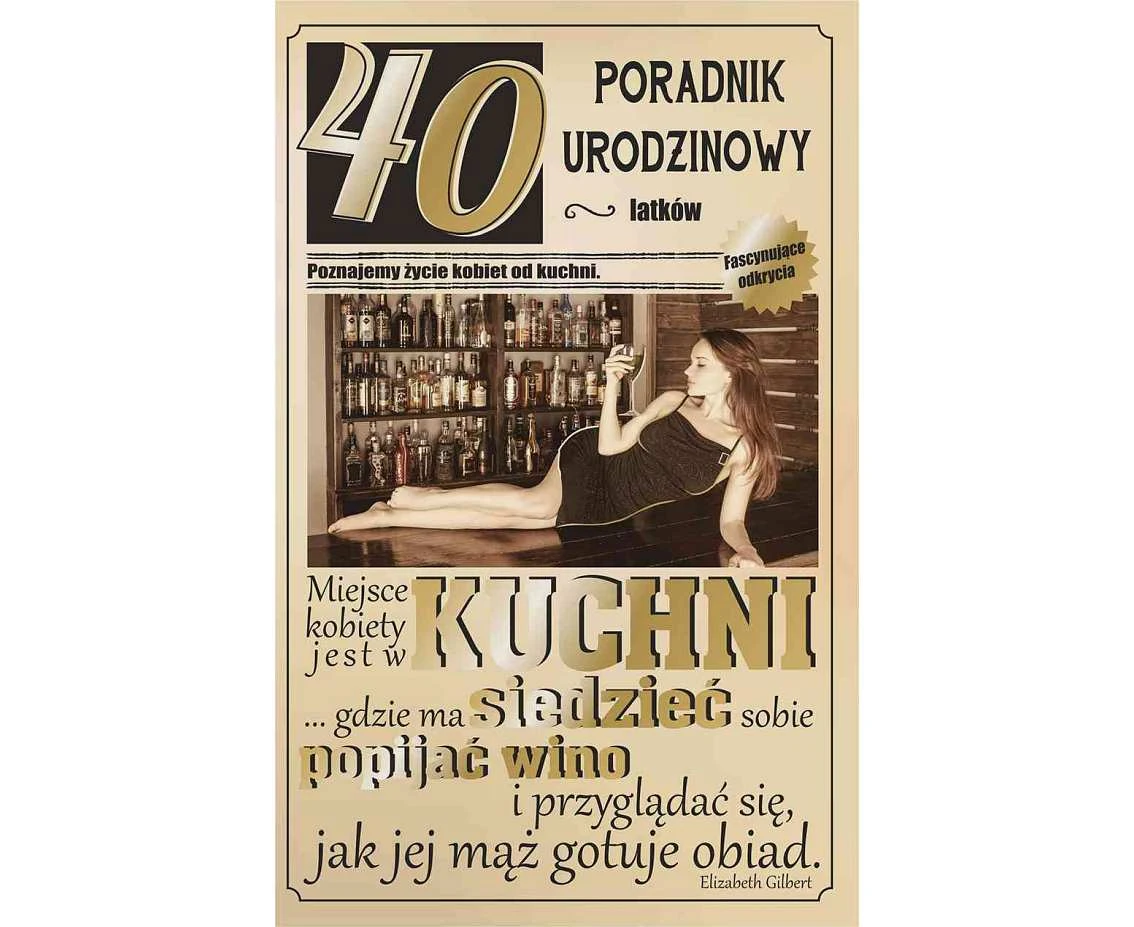 40th Birthday Card, Lying Woman, 13x20,5 cm